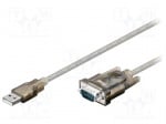 Кабелен модул CAB-RS232 Адаптер USB-RS232; D-Sub 9pin щепсел, USB A щепсел; 1,5m за пос устройствата на ЕКОНТ поръчайте и ADPT-RJ45/9F