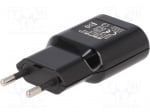 Адаптер импулсен ZSI5/2.1A-USB Захранване: импулсно; 5VDC; 2,1A; Кон: USB; 10,5W; Щепсел: EU; 0?40°C