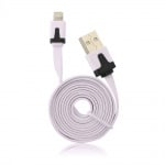 Кабел USB IPHOНЕ 5/5C/5S/6/6 Plus/iPAD Мини светло розов 2М