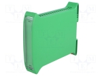 Кутия за шина DIN RAIL22.5 Кутия: на шина DIN; Y:101mm; X:22,5mm; Z:120mm; ABS + PC; зелен