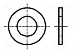 Шайба B3/BN1414  Шайба; кръгла; M3; D=6mm; h=0,5mm; неръждаема стомана А2; DIN: 433