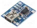 Модул зарядно OKY3402 Модул: зарядно Li-Po/Li-Ion; 5VDC; USB B mini; TP4056; 1A; 4,2V