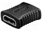 Преходник HDMIFF-G Адаптер HDMI гнездо от двете страни Цвят черен