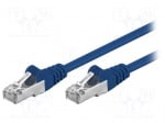 Кабел F/UTP5-CCA-050BL Patch cord; F/UTP; 5e; многожичен; CCA; PVC; син; 5m; 26AWG