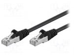 Кабел F/UTP5-CCA-150BK Patch cord; F/UTP; 5e; многожичен; CCA; PVC; черен; 15m; 26AWG