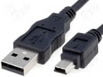 Кабел USB-MINI 5pin CAB-MUSB-A5/5 Кабел; USB 2.0; USB A щепсел,USB B mini щепсел; 5m; черен; Canon