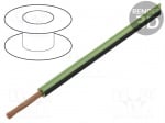 Кабел за автомобилна инсталация FLRY-B0.35-GR/BK Кабел; FLRY-B; многожичен; Cu; 0,35mm2; PVC; зелено-черен; 60V; 100m
