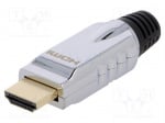 Жак HDMI LOG-CHP001  Конектор: HDMI; щепсел; мъжки; позлатен; прав; запояване