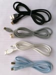 Кабел USB A/C TYPE C OMEGA силиконов различни цветове бял сив син черен
