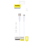 Кабел USB A/C PAVAREAL kabel USB do Typ C 5A PA-DC79C 1 m. бял