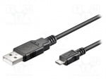 Кабел USB USB-MICBM-0.3BK Кабел USB 2.0 USB A щепсел USB B micro щепсел 0,3m черен