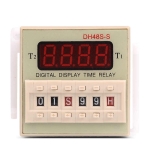 Реле за време циклично цифрово DH48S-S-220VAC NO+NC 5(2,0.5) A/250 VAC 0.01s до 990h Reset Pause.