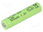 Алумулаторна батерия ACCU-AAA800/JJJ Акумулатор Ni-MH AAA R3 1,2V 800mAh O10 1x44mm Свойства нисък +