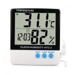 Термометър и влагомер HTC-22 вътрешна външна температура и влага -50 +70°C, 10-95%RH