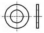 Шайба B3/BN1074 Шайба; кръгла; M3; D=7mm; h=0,5mm; полиамид; DIN: 125A; BN: 1074
