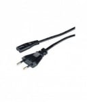 Захранващ кабел CABLE-704-1.5BK Кабел; CEE 7/16 (C) щепсел, IEC C7 женски; 1,5m; Гнезда:1; черен