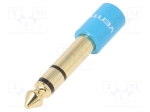 Преходник 6.35 жак стерео-3.5 гнездо стерео VAB-S01-L Jack 3,5mm гнездо,Jack 6,5mm щепсел; Покритие: позлатен