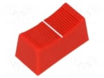 Копче за плъзгащ потенциометър CS1/4A-RED Копче: плъзгач; червен; 23x11x11mm; широчина на плъзгача 4mm
