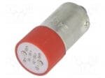 Лампа LED S-9LL230AC-RD Лампа LED; червен; BA9S; 230VAC