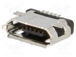 Гнездо USB ESB228110100Z Конектор:микро USB B; гнездо; PIN:5; Контакти:медна сплав; SMD  Конектори микро USB