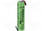 Акумулаторна батерия ACCU-R3/P-TX Акум: Ni-MH; AAA, R3; 1,2V; 800mAh; Изв: метални ленти за запояване