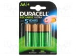Акумулаторна батерия AA R6 1.2V 2500ma DURACELL 1бр ACCU-R6/2500/DR Акумулатор Ni-MH AA 1,2V 2500mAh цената е за 1 брой батерия