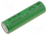 Акумулаторна батерия ACCU-AA220 Акумулатор: Ni-MH; AA; 1,2V; 2200mAh; O14,5x48,7mm