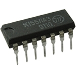 К155ЛА3 SN7400N  IC: цифрова NAND Ch: 4 IN: 2 THT DIP14