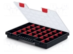Кутия за елементи KNO40305S Куфар: колектив; с дялове; черен; 399x303x50mm; NORS 40