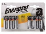 Алкална батерия LR6 ENERGIZER BAT-LR6/EGB Батерия: алкална; 1,5V; AA; Base; Кол.бат: 8; незаредена
