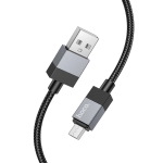 Кабел USB-USB micro Cable USB A to Micro USB Hoco 2,4A 1 m X110 black