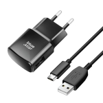 Зарядно за телефон Blue Star USB A 2A 10W + кабел USB A към Micro USB TFK-TC-1100B черно