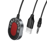 БЛУТУТ ПРИЕМНИК Безжичен автомобилен приемник Hoco AUX Bluetooth с кабел Jack 3,5 mm E150 метален сив
