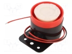 Сирена SYR-08-01 Акустичен излъчвател: сирена; 350mA; O: 55mm; 12VDC; L: 55mm