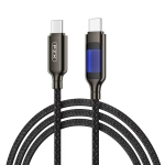 КАБЕЛ USB C/C TYPE-C PZX V230C 60W, с оплетка 7Led