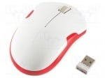 Мишка безжична ID0129 Оптична мишка бял червен USB безжична Брой бутони 3 6?10m