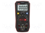 Мултиметър UNI-T UT60EU Цифров мултиметър; LCD; VDC: 1kV; VAC: 1kV; I DC: 10A; I AC: 10A; 10mF