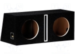 Туба 10"x2 OB.MDF.BR07.BK Кутия на говорителя; MDF; 35+35л; 250mm; тъкан; черен